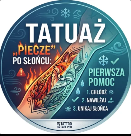 Tatuaż „piecze” po słońcu: pierwsza pomoc