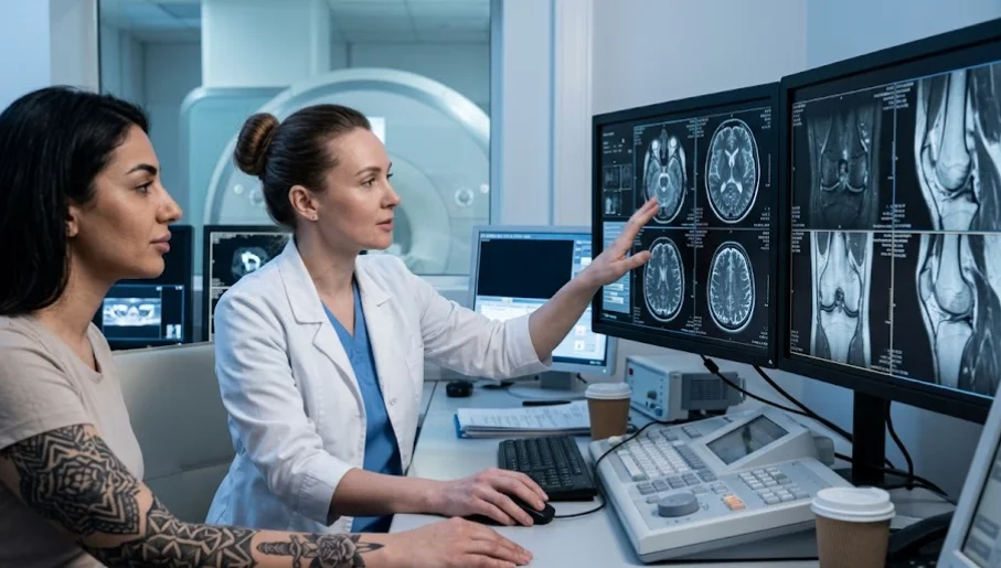 Syndrom „płonącego tatuażu” w rezonansie magnetycznym (MRI): oparzenia radiowe, efekt pętli indukcyjnej i prawda o tlenkach żelaza