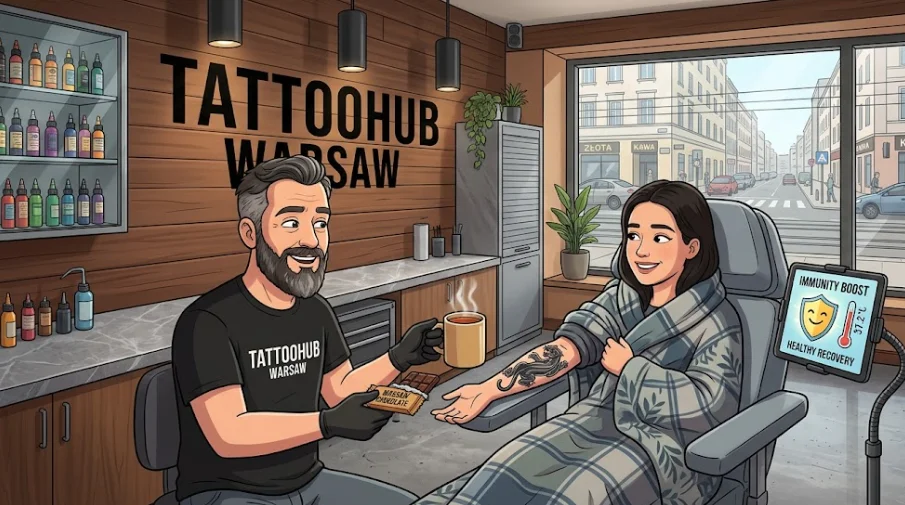 „Grypa tatuażowa” (Tattoo Flu) i długie sesje: dlaczego wieczorem po dużym tatuażu rośnie temperatura i jak odróżnić reakcję odpornościową od zakażenia