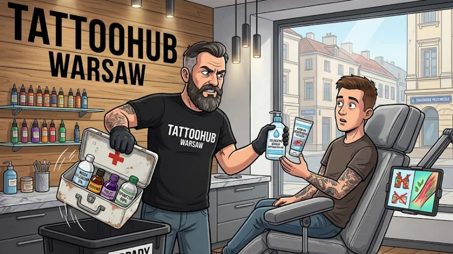 Dlaczego świeżego tatuażu pod żadnym pozorem nie wolno przemywać wodą utlenioną, spirytusem ani jodyną: jak domowa apteczka niszczy tusz i powoduje blizny